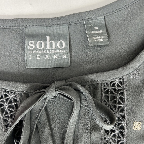 Soho M Grey Long Sleeve Blouse - Picture 11 of 14